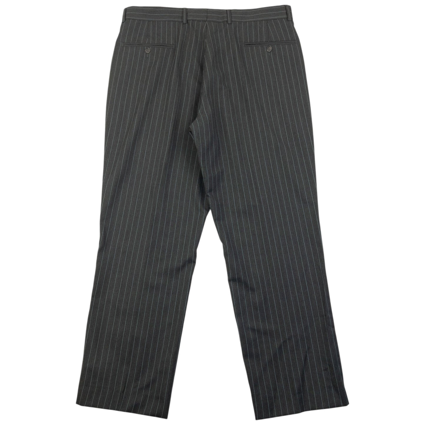 Vintage 90s YSL Yves Saint Laurent Pinstripe Jacket & Trousers Wool Suit Set Size XL