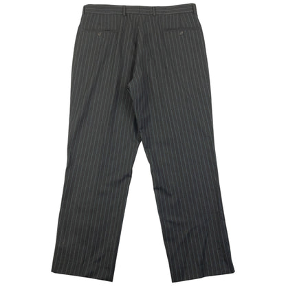 Vintage 90s YSL Yves Saint Laurent Pinstripe Jacket & Trousers Wool Suit Set Size XL
