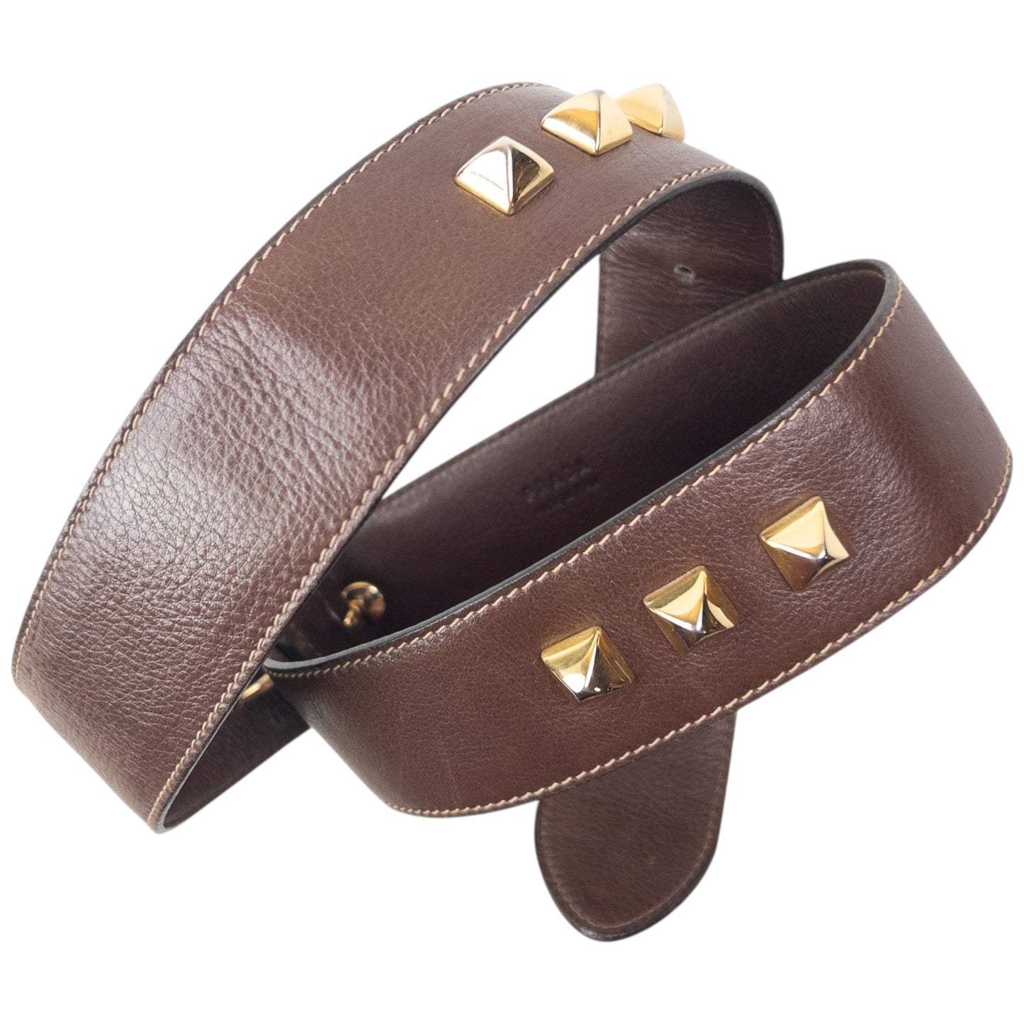 Vintage 90s Prada Studded Leather Belt Size M