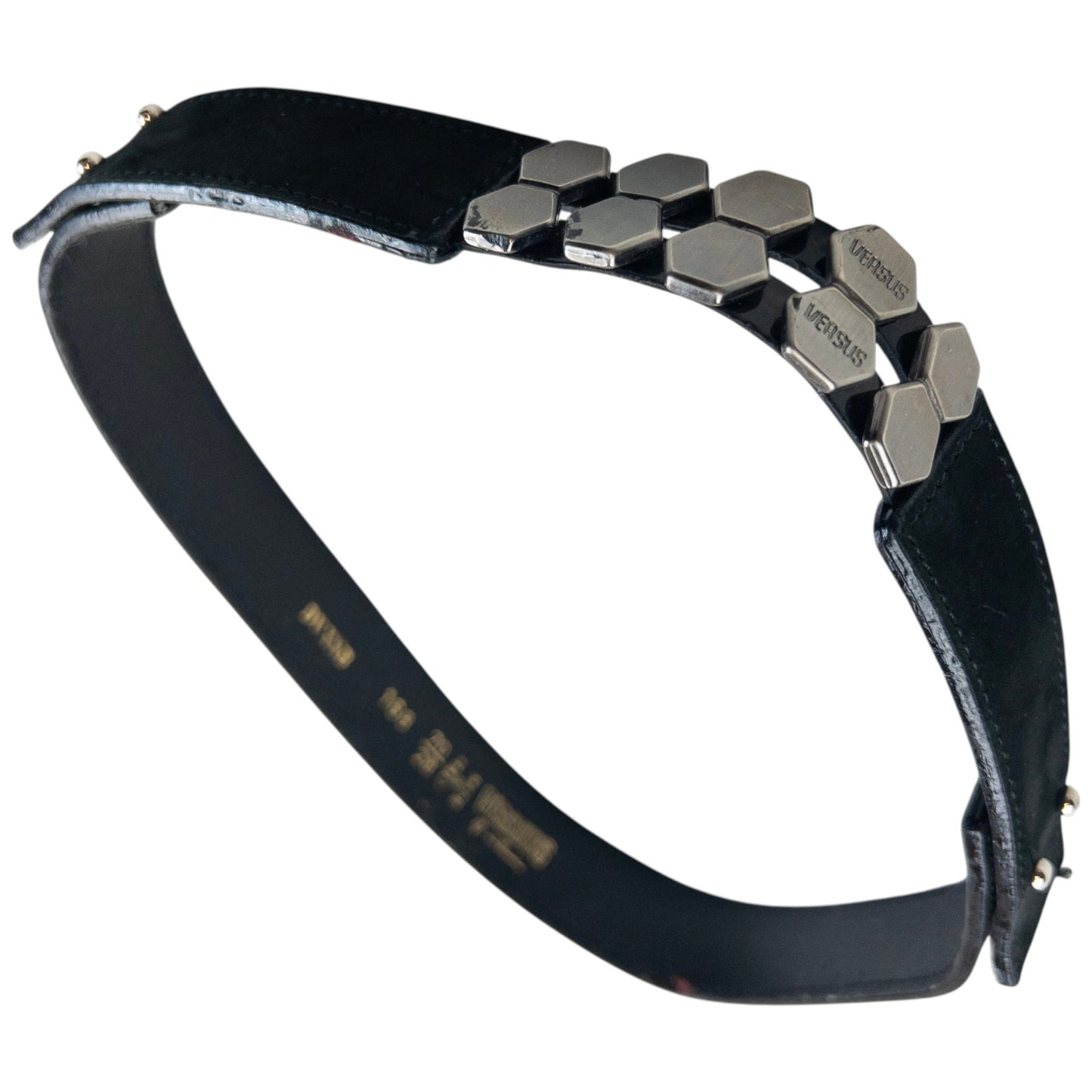 Vintage 90s Versace Versus Leather Belt Size W25