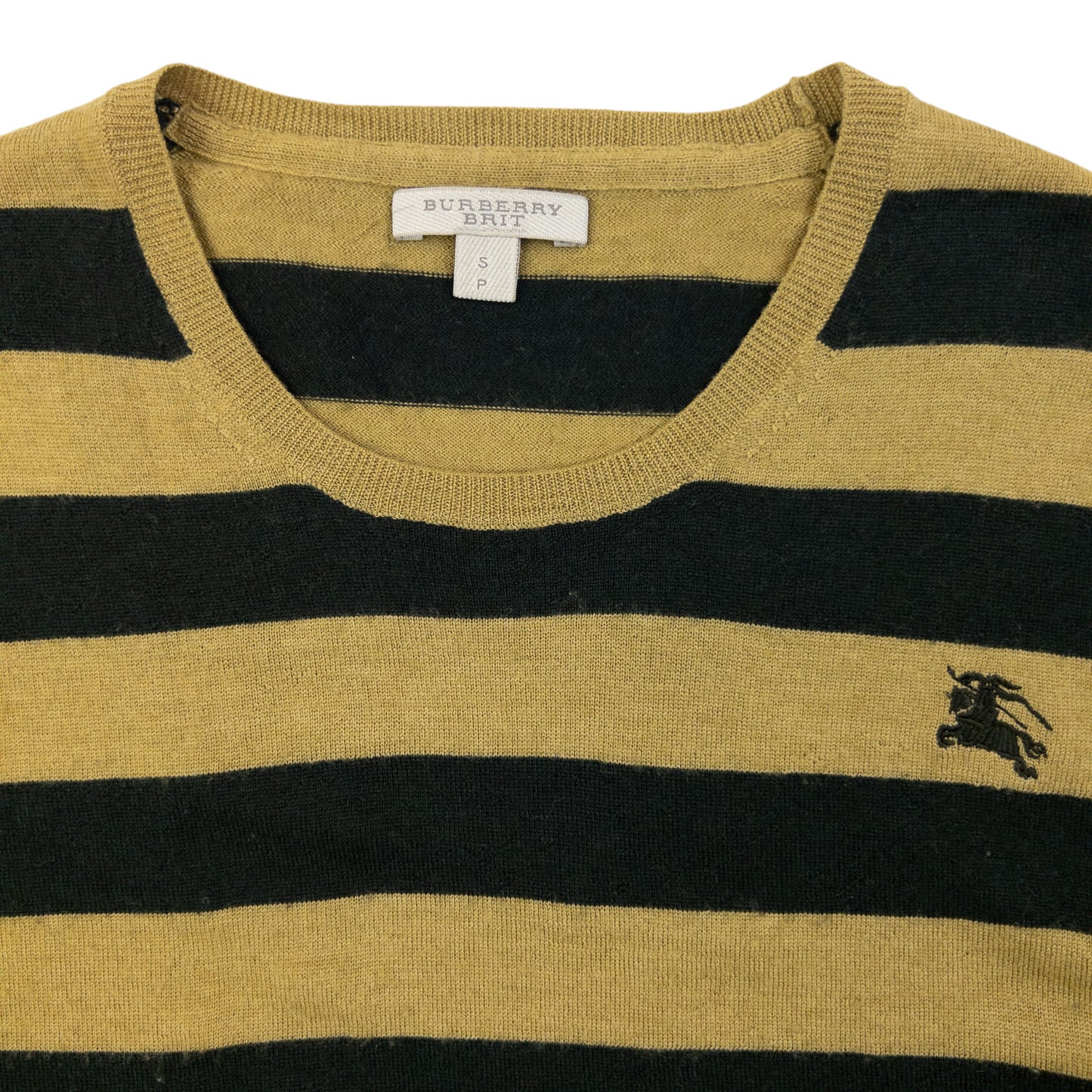 Vintage Burberry Brit Striped Wool Jumper Size XS