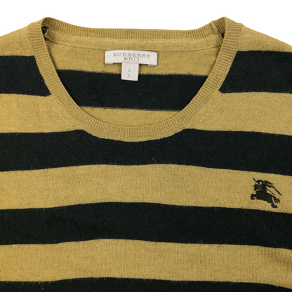 Vintage Burberry Brit Striped Wool Jumper Size XS