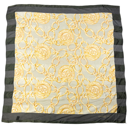 Vintage 2000s Balenciaga Chain Pattern Silk Scarf
