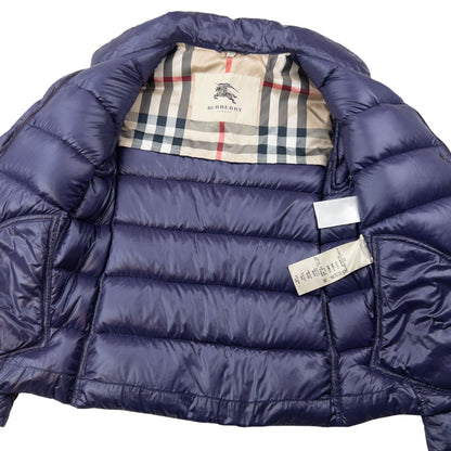 Vintage Burberry Zip Up Puffer Jacket Womens Size XS