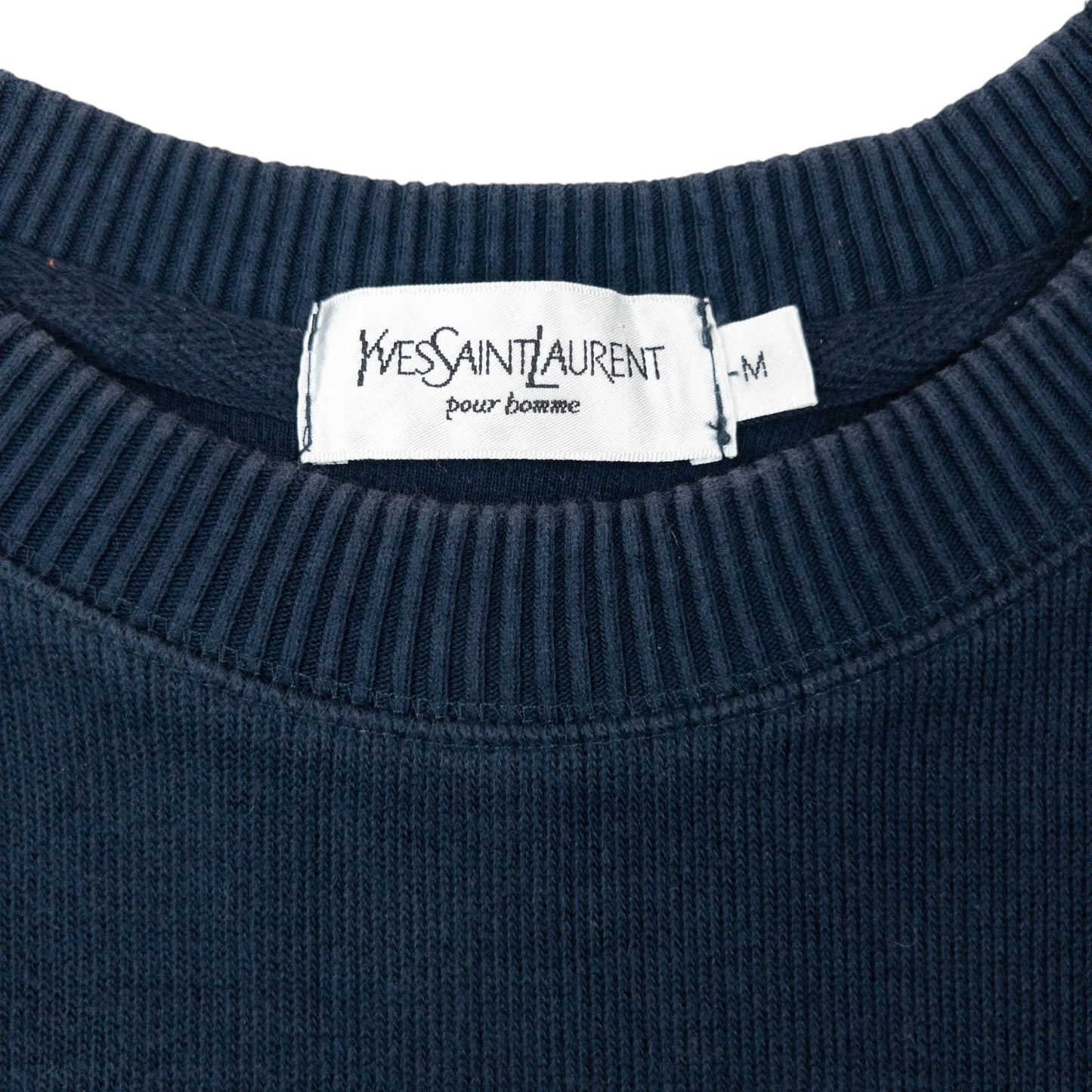 Vintage 2000s YSL Yves Saint Laurent Embroidered Sweatshirt Size M