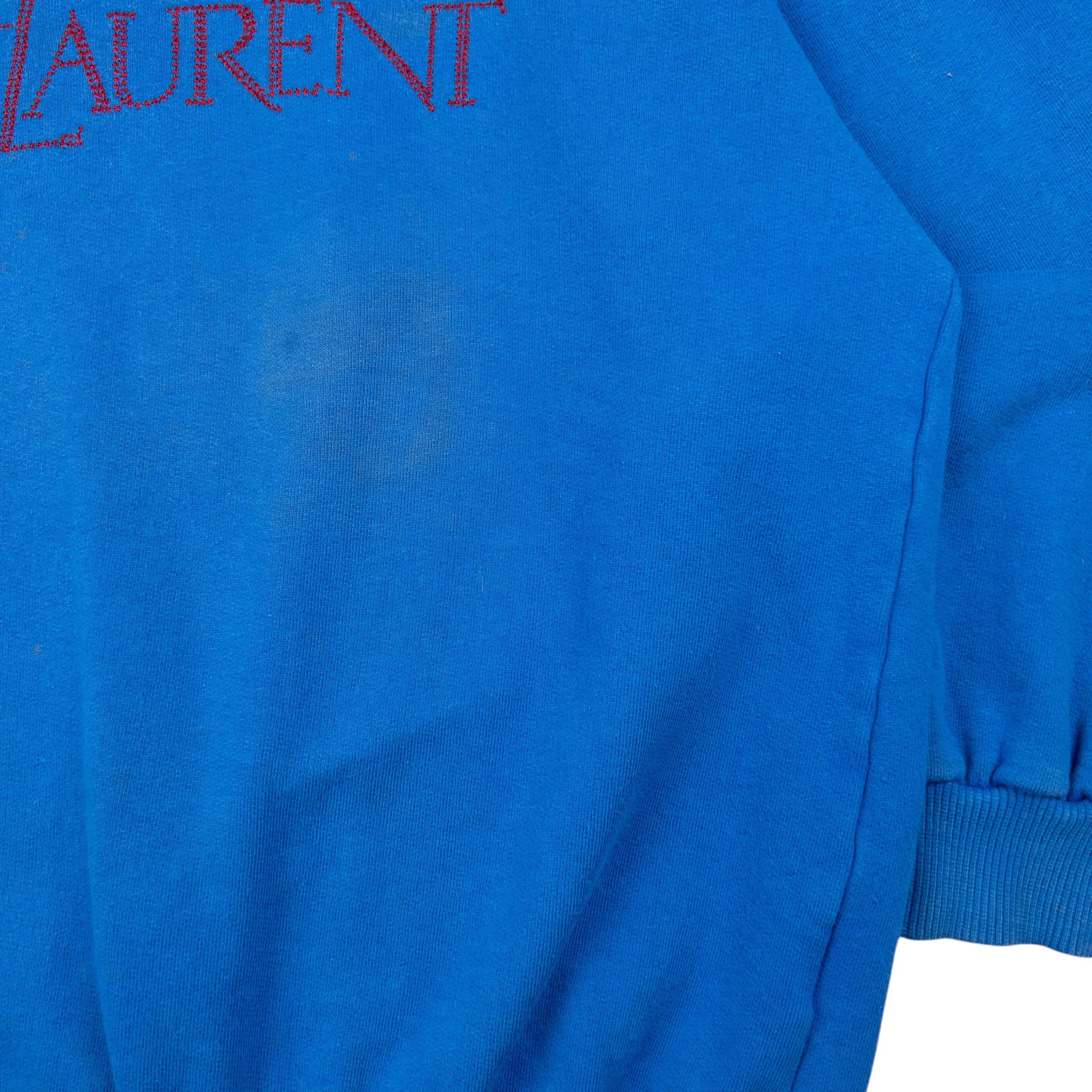 Vintage YSL Yves Saint Laurent Embroidered Sweatshirt Size M