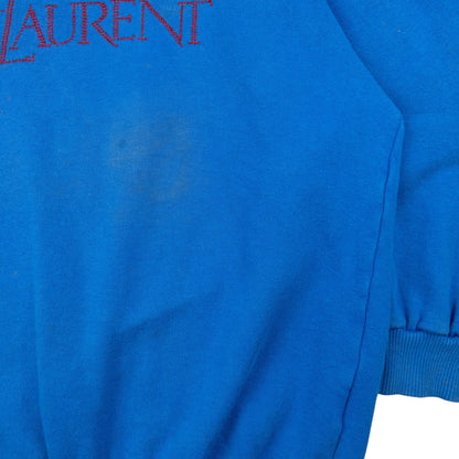 Vintage YSL Yves Saint Laurent Embroidered Sweatshirt Size M