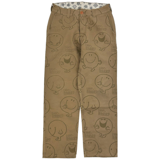 Vintage Mr. Men Print Trousers Size W29