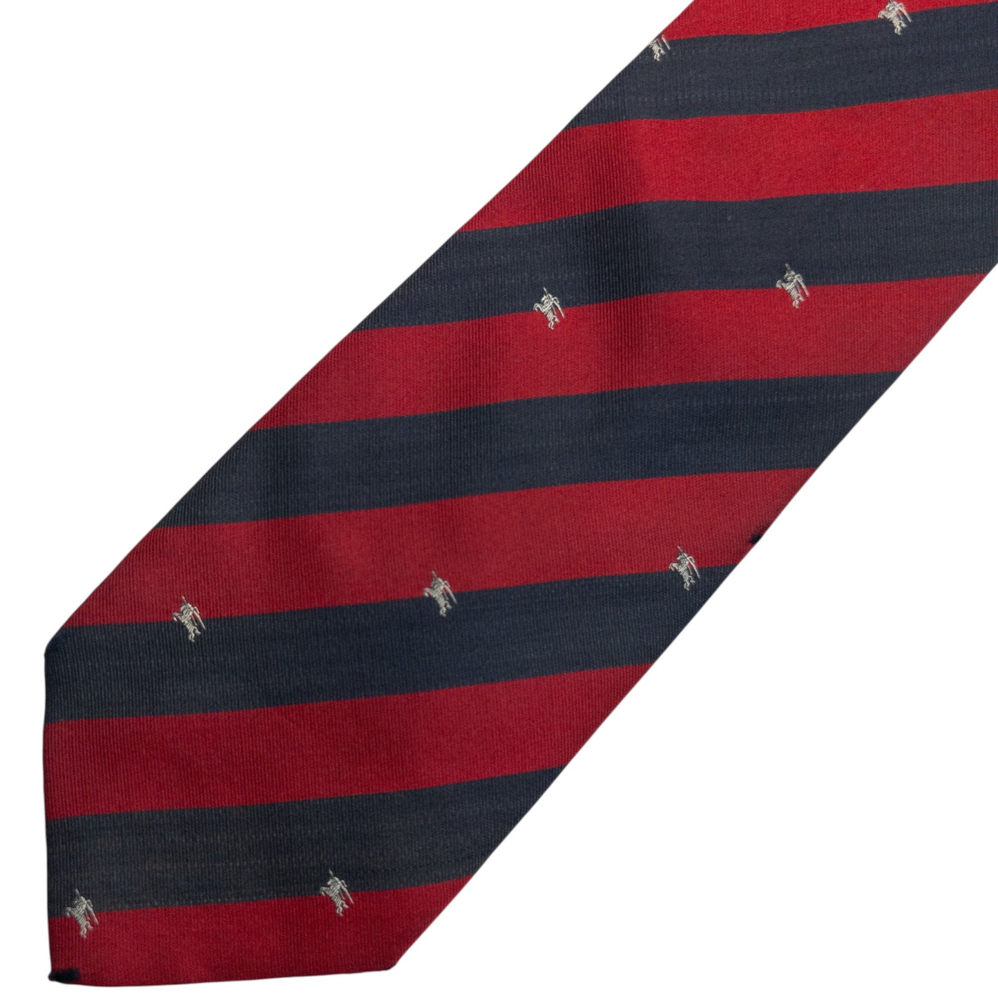 Vintage 2000s Burberry Striped Monogram Silk Tie