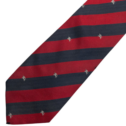 Vintage 2000s Burberry Striped Monogram Silk Tie
