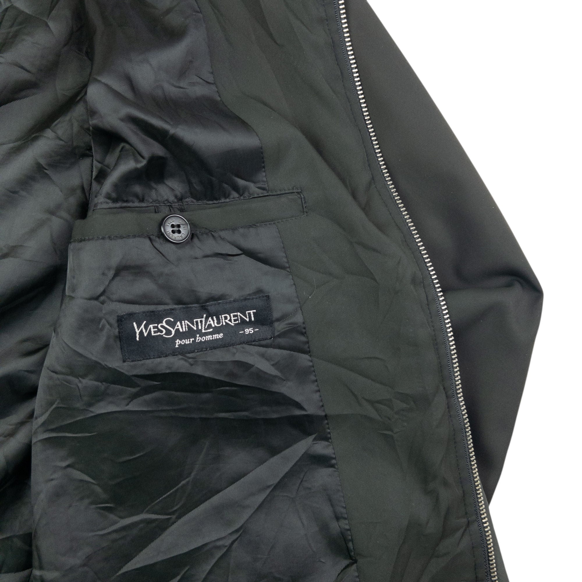 Vintage YSL Yves Saint Laurent Zip Up Jacket Size M