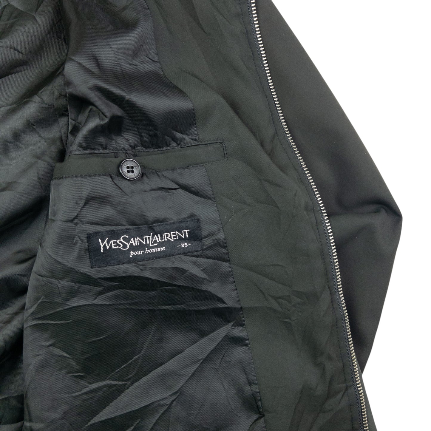 Vintage YSL Yves Saint Laurent Zip Up Jacket Size M