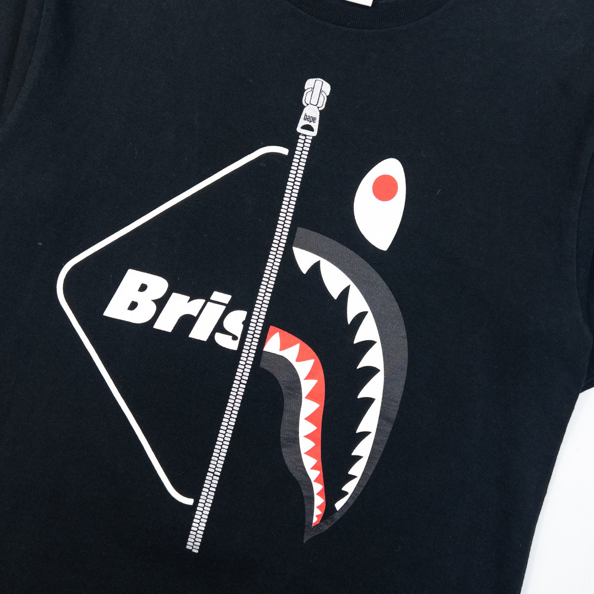 Vintage Bape X Bristol Football Club Shark Graphic T Shirt Size S