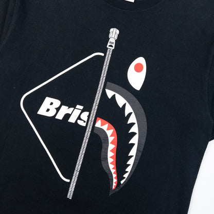 Vintage Bape X Bristol Football Club Shark Graphic T Shirt Size S