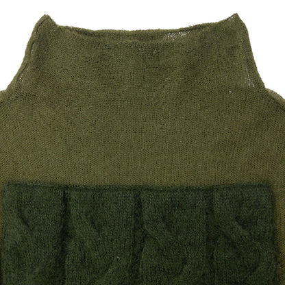 Vintage 2000s Marithe + Francois Girbaud Mock Neck Wool Jumper Womens Size M