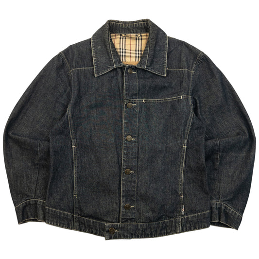 Vintage 2000s Burberry Button Up Denim Jacket Womens Size S