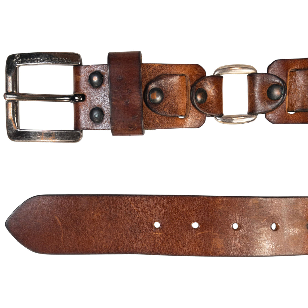 Vintage 2000s Dolce & Gabbana Leather Belt Size XL