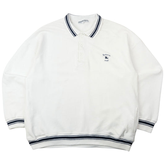 Vintage 90s Burberry Sport Polo Sweatshirt Size L