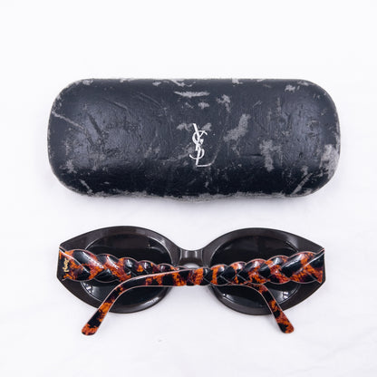 Vintage 90s YSL Yves Saint Laurent Braided Frame Sunglasses