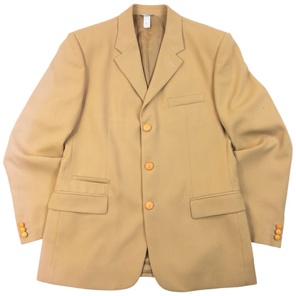 Vintage 90s Versace Istante Jacket & Trousers Suit Set in beige, photo 2