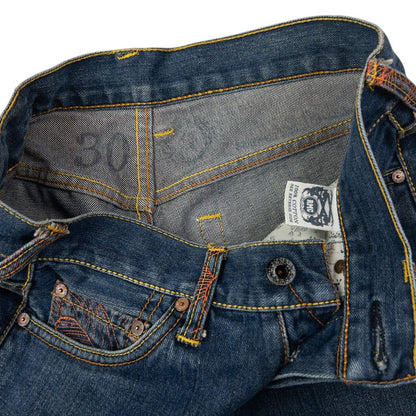 Vintage RMC Red Monkey Company Embroidered Wave Japanese Denim Jeans Size W29