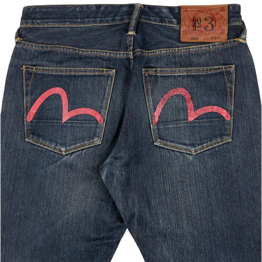 Vintage Evisu Double Gull Japanese Denim Jeans Size W30