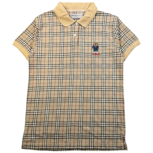 Vintage 90s Burberry Nova Check Polo Shirt Womens Size M