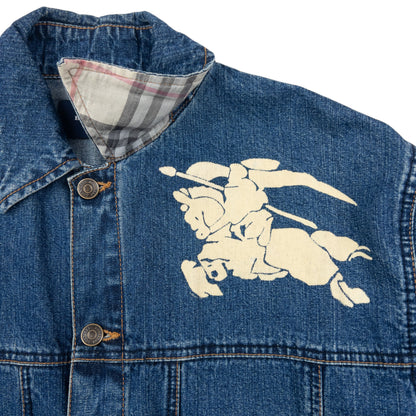 Vintage 2000s Burberry Button Up Denim Jacket Size M