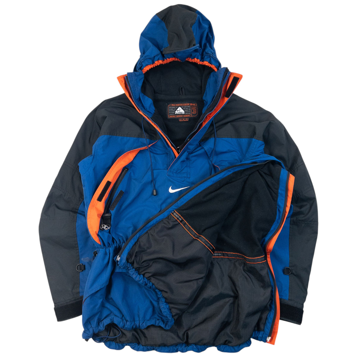 Vintage 2000s Nike ACG Climafit Q Zip Jacket in blue, photo 2