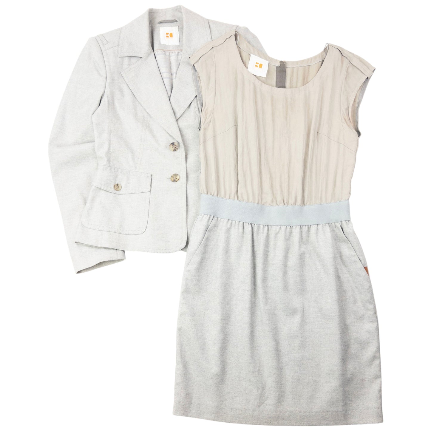 Vintage 90s Hugo Boss Jacket & Dress Suit Set Womens Size M