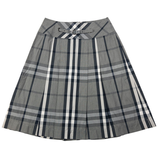 Vintage 2000s Burberry Nova Check Pleated Skirt Womens Size W25