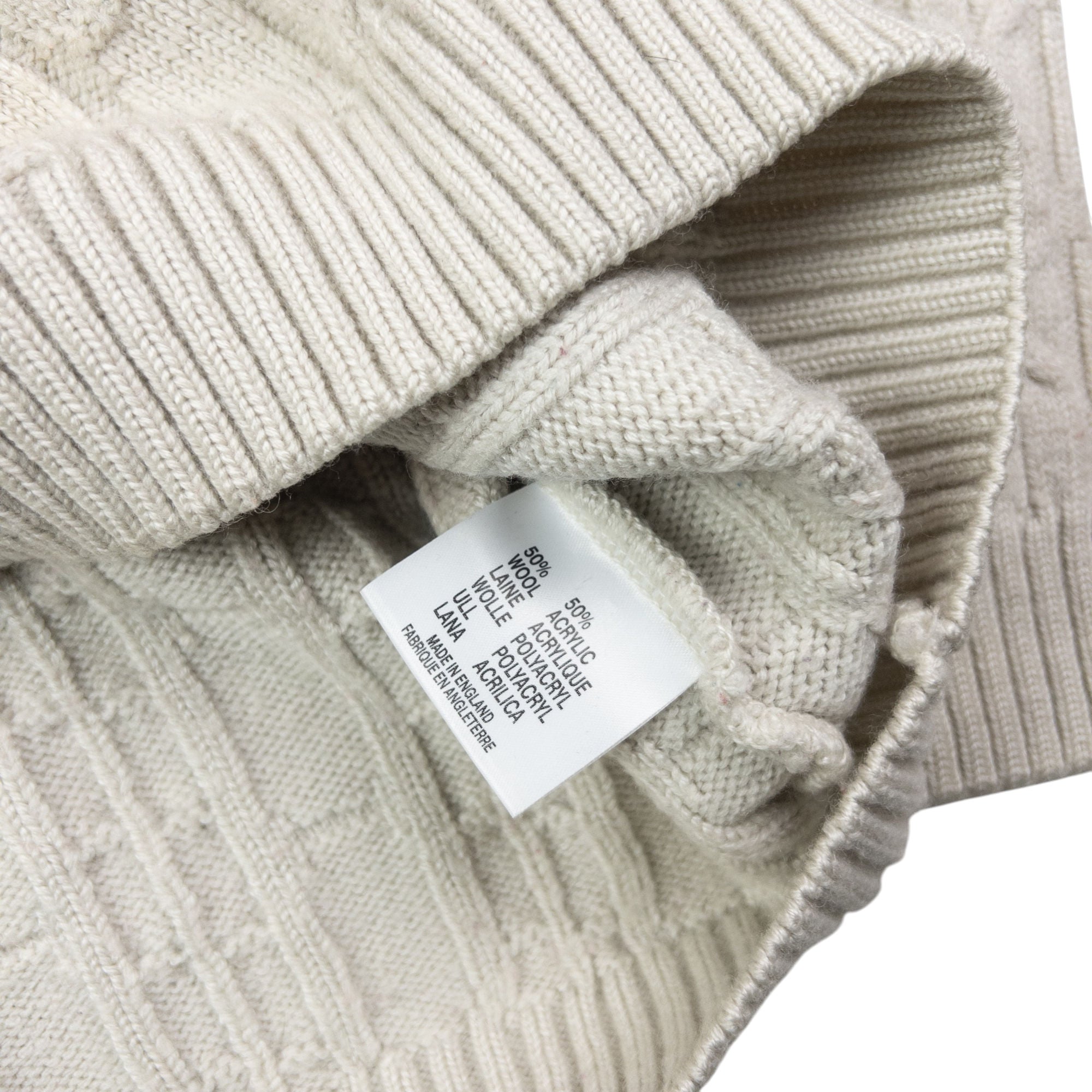 Vintage Burberry Embroidered Cable Knit Jumper Womens Size M