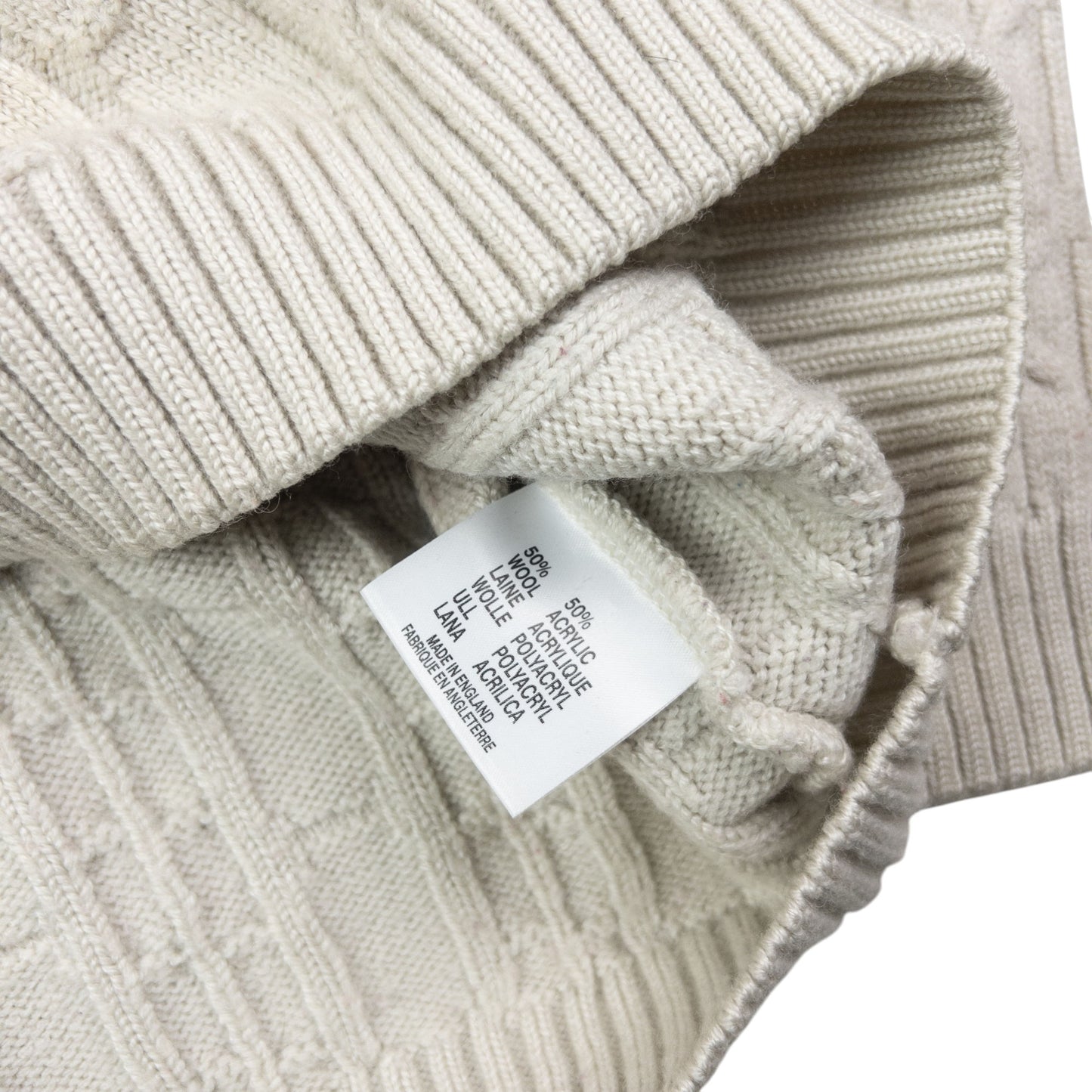 Vintage Burberry Embroidered Cable Knit Jumper Womens Size M