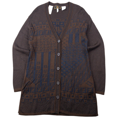 Vintage 90s Fendi Pattern Cardigan Womens Size M