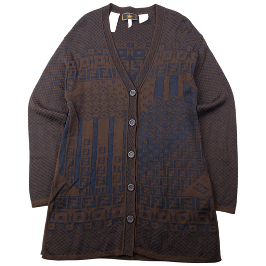 Vintage 90s Fendi Pattern Cardigan Womens Size M