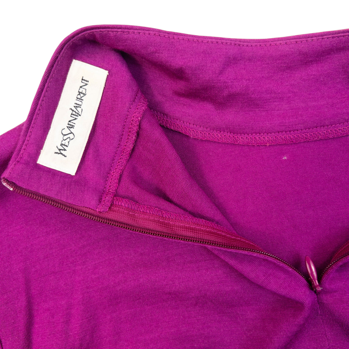 Vintage 2000s YSL Yves Saint Laurent Long Sleeve Turtleneck Top in purple (wool), photo 4