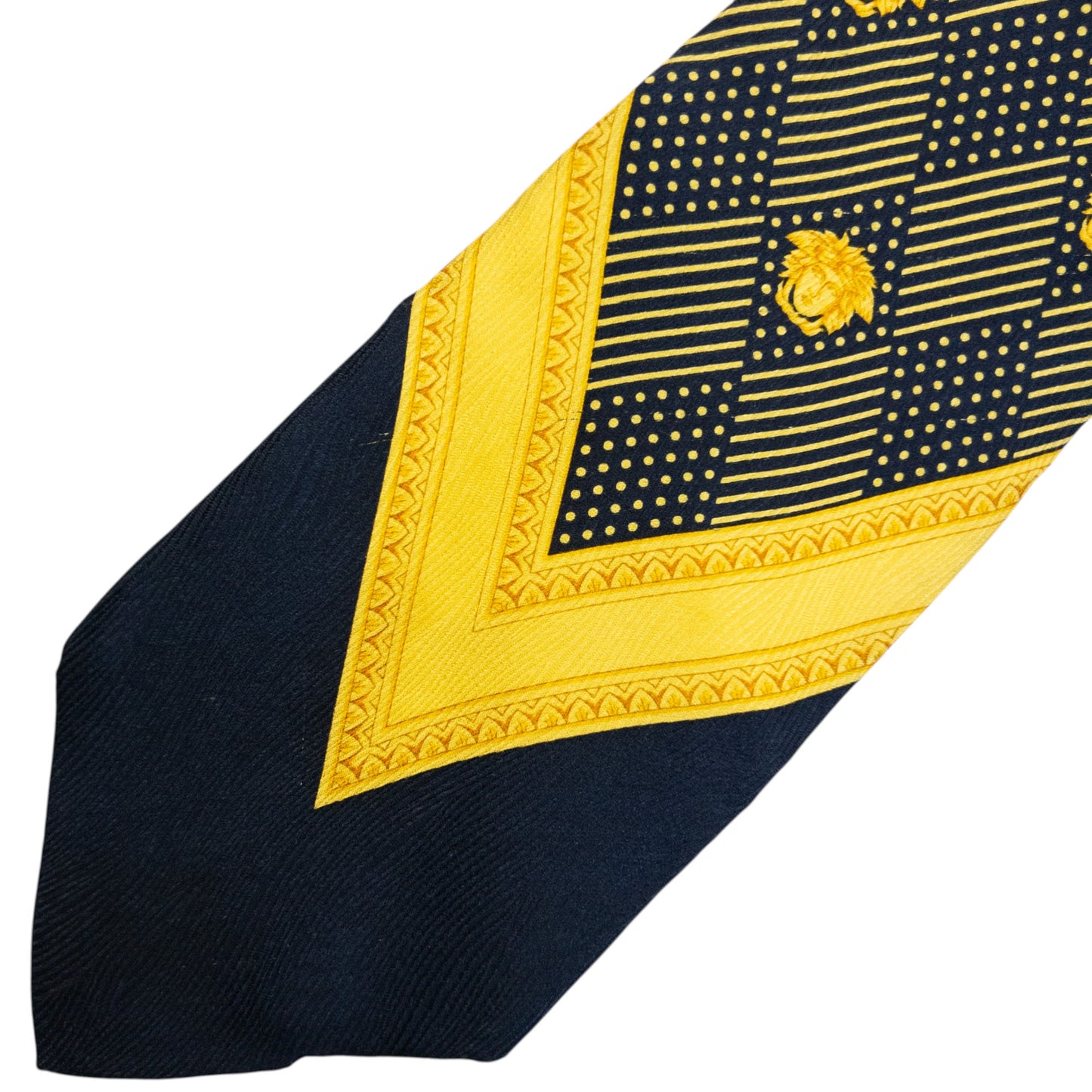 Vintage 90s Gianni Versace Medusa Monogram Silk Tie