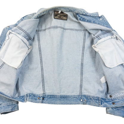Vintage 90s Armani Jeans Button Up Denim Jacket Womens Size M