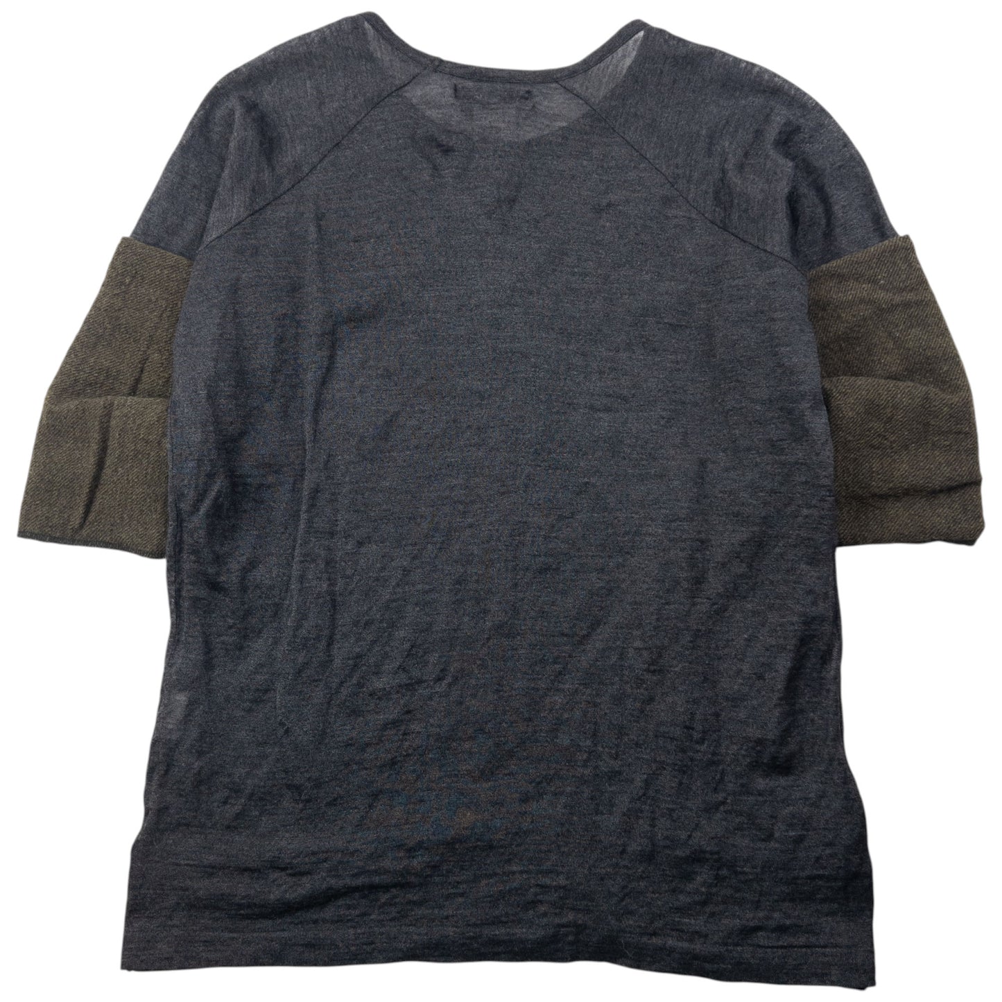 Vintage 90s Yohji Yamamoto Lightweight Roll Sleeve Jumper Size S