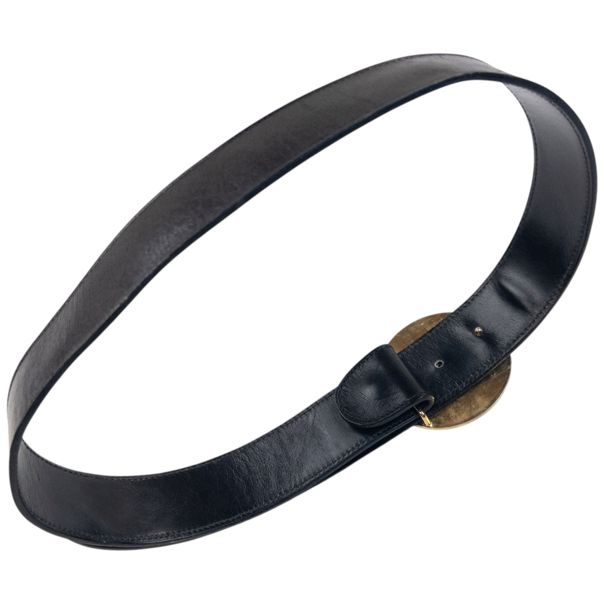 Vintage 90s Gucci Leather Belt in black, photo 4