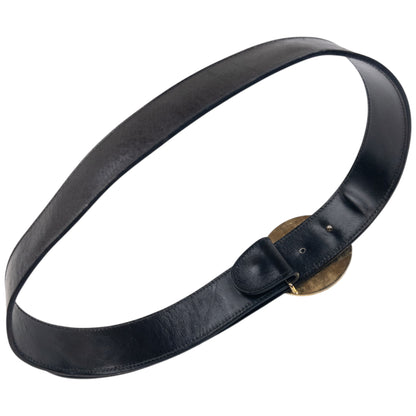 Vintage 90s Gucci Leather Belt in black, photo 4