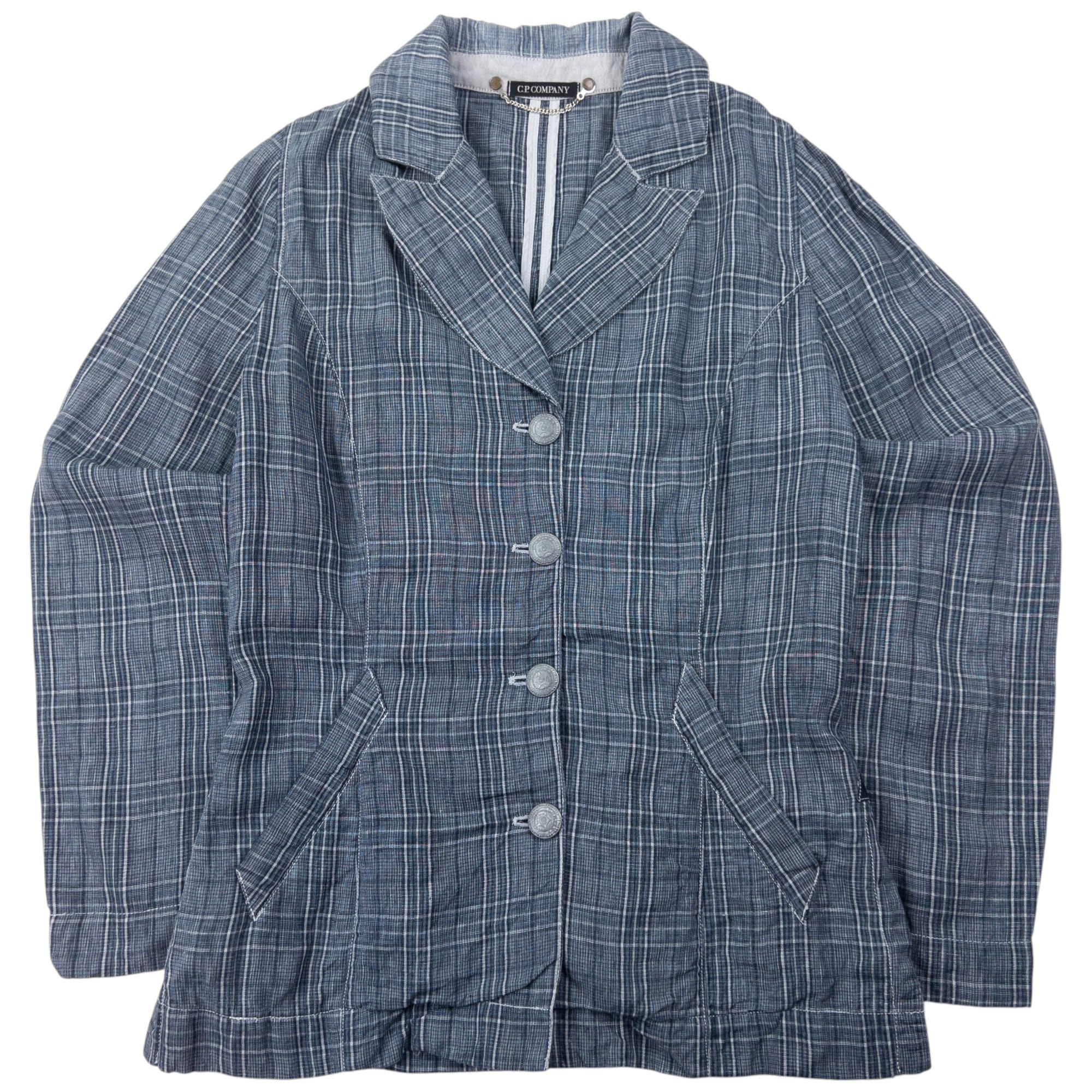 Vintage CP Company Checkered Button Up Jacket Womens Size M