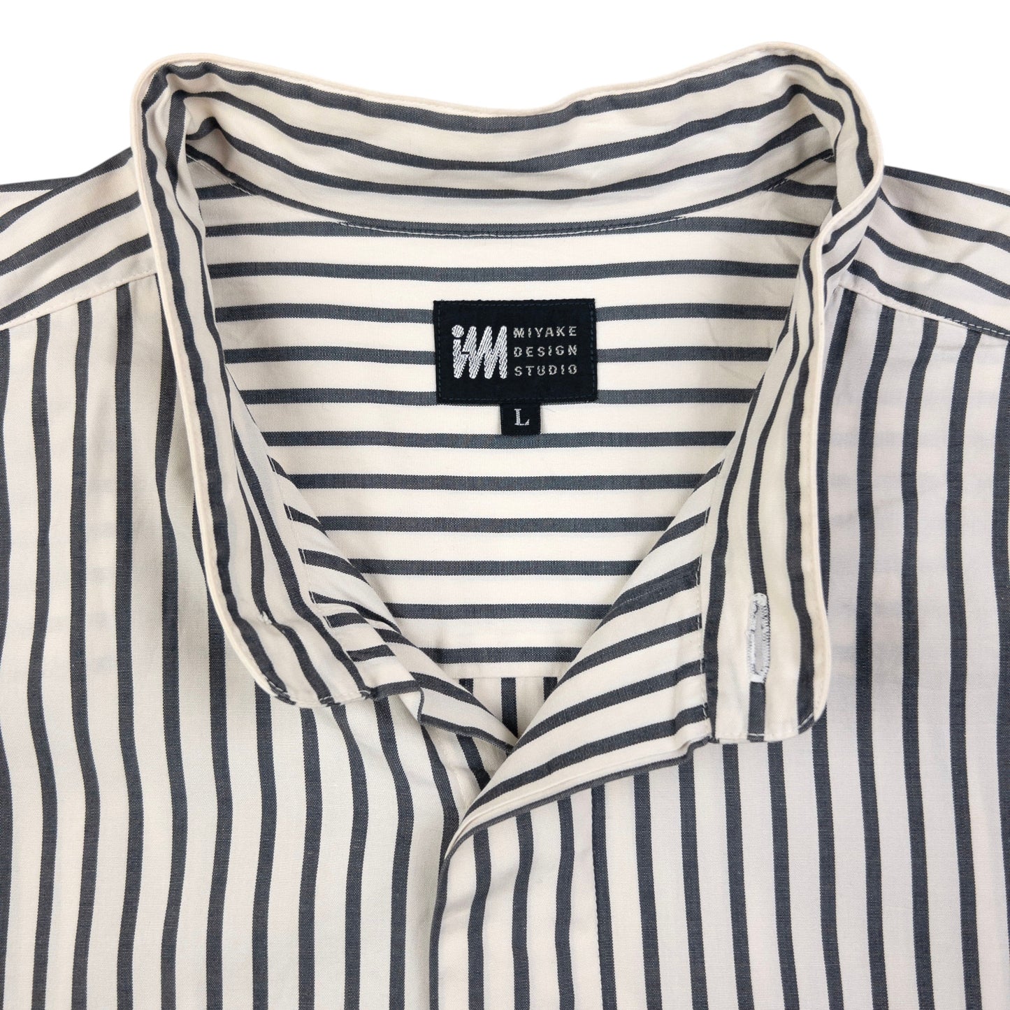 Vintage Issey Miyake Striped Long Sleeve Button Up Shirt Size L