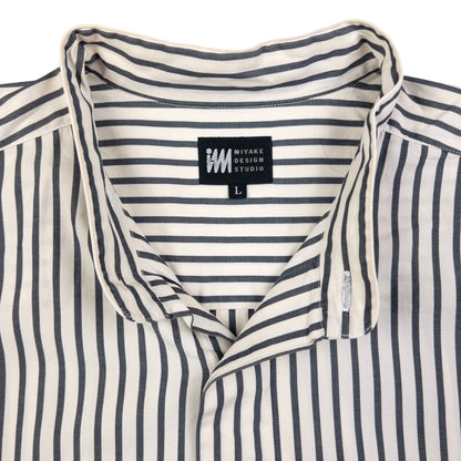 Vintage Issey Miyake Striped Long Sleeve Button Up Shirt Size L