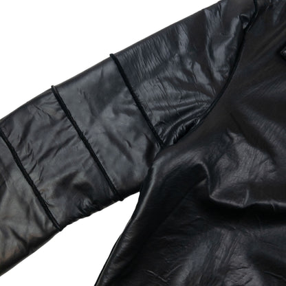 Vintage 2000s Versace Classic Fleece Lined Leather Jacket Size XL