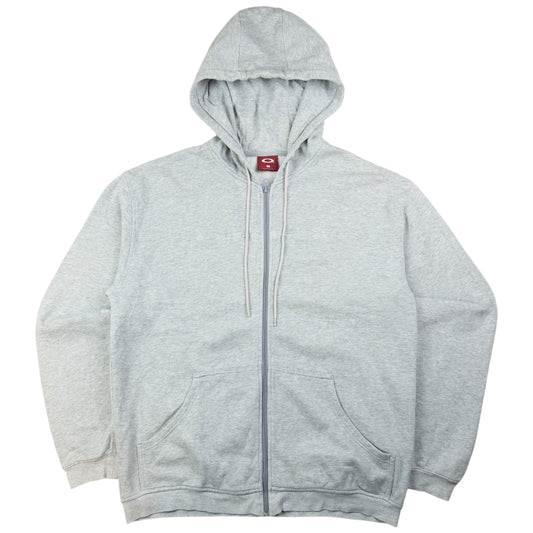 Vintage Oakley Embossed Zip Up Hoodie Size M