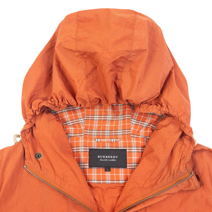 Vintage 2000s Burberry Black Label Lightweight Zip Up Jacket in orange (polyester), photo 4