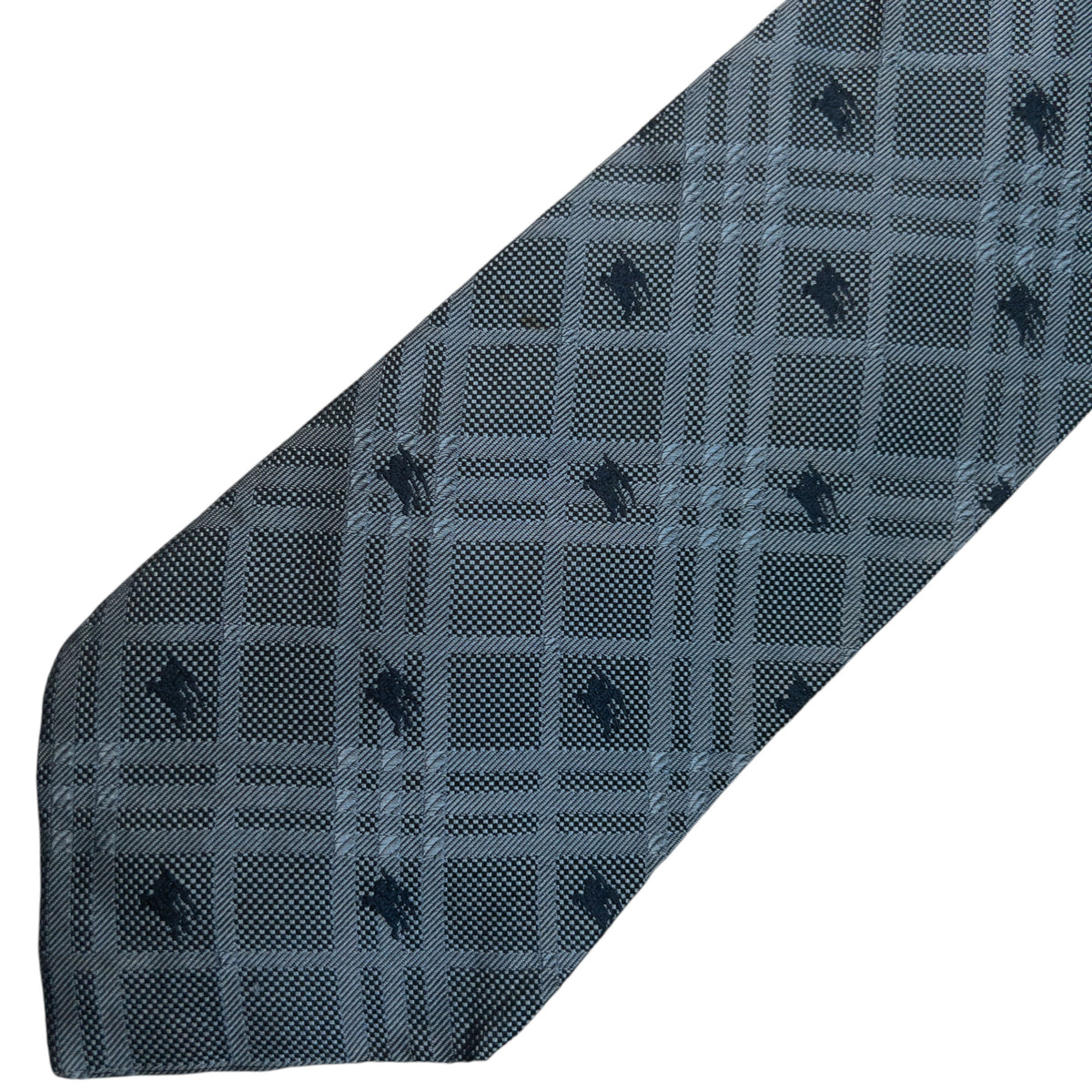 Vintage 2000s Burberry Nova Check Monogram Silk Tie