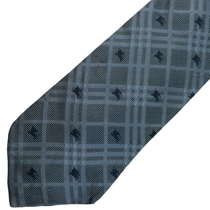 Vintage 2000s Burberry Nova Check Monogram Silk Tie