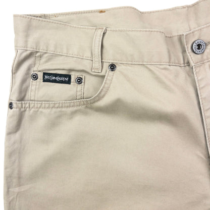 Vintage 2000s YSL Yves Saint Laurent Embroidered Chino Trousers Size W34